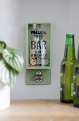 Bottle Opener Plaque Welcome To My Bar