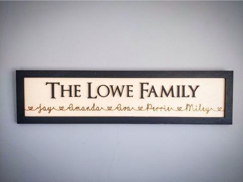 Personalised Family Surname Wall Plaque Sign
