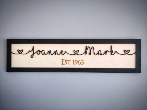 Personalised Couples Wall Plaque Sign