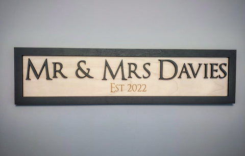 Personalised Surname Wall Plaque Sign