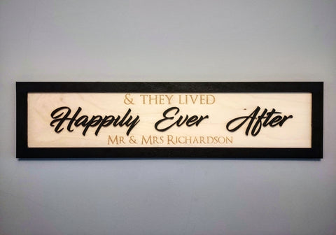 Personalised Happily Ever After Wall Plaque Sign
