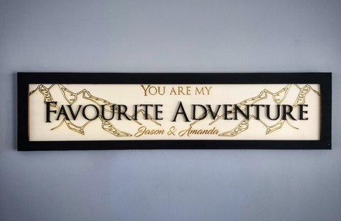 Personalised  Mountain Wall Plaque Sign