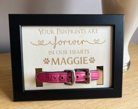 Personalised Memorial Dog Collar Frame Style 2